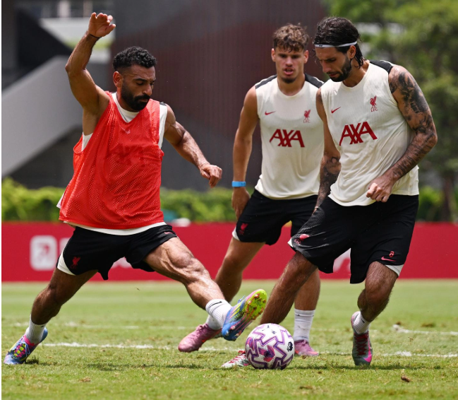 محمد صلاح في تدريبات ليفربول