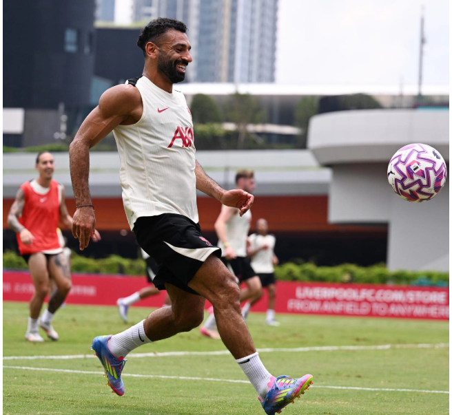 محمد صلاح في مران ليفربول
