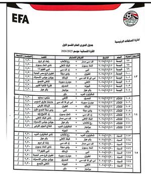 جدول مواعيد مباريات دوري الكرة النسائية (2)
