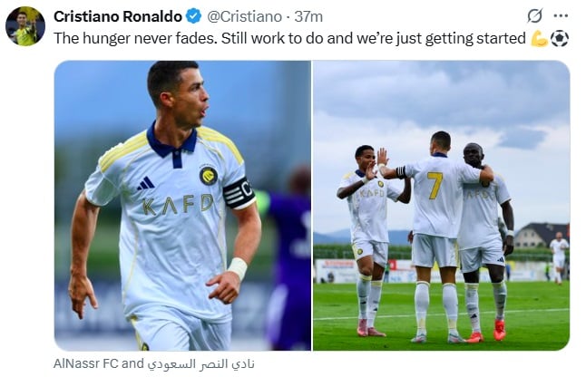 تغريدة رونالدو
