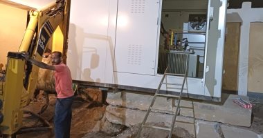 تركيب محول جديد بمحطة الرفع في منطقة بياض العرب الصناعية ببنى سويف لتعويض المحول التالف