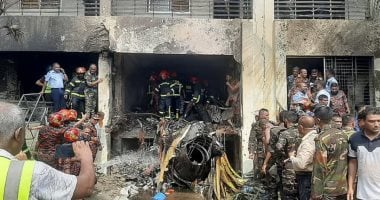 ضحايا سقوط طائرة على حرم مدرسة وكلية في بنجلاديش: 119 شخصاً بين قتلى وجرحى