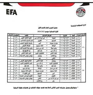 جدول مواعيد مباريات دوري الكرة النسائية (1)
