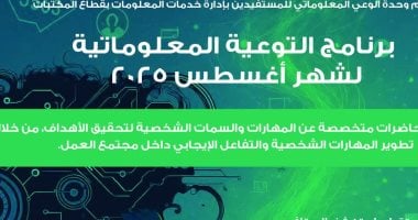 مكتبة الإسكندرية تعلن عن فتح باب الحجز المجاني لمحاضرات التوعية المعلوماتية