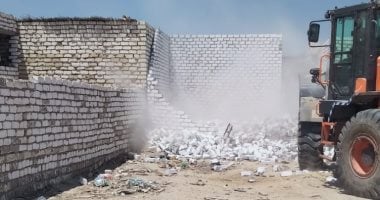إزالة 400 حالة تعدي ضمن الموجة 27 لمكافحة التعديات في محافظة بني سويف