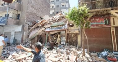 إصابة خمسة أشخاص جراء انهيار منزل في شارع مولد النبي بمحافظة الشرقية
