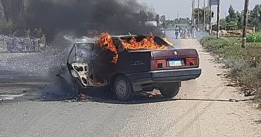 السيطرة على حريق سيارة ملاكى بالطالبية دون وقوع إصابات