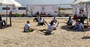 انطلاق بطولة حزب الجبهة الوطنية للكرة الطائرة جلوس على شاطئ دمياط لذوي القدرات الخاصة