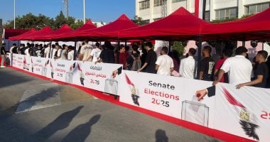 توافد الناخبين على مدرسة الشهيد مصطفى يسرى أبو عميرة للتصويت في انتخابات مجلس الشيوخ