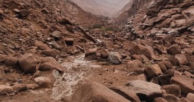 سيول وأمطار غزيرة تضرب وادي الأربعين في سانت كاترين: مشاهد وصور حصرية