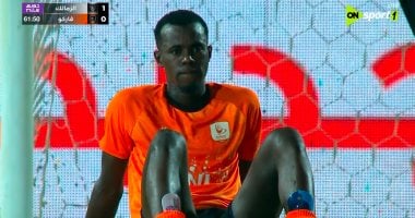 طرد بابكار لاعب فاركو في مباراة الزمالك بسبب تدخل خطير على الونش