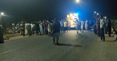 مصرع 4 وإصابة 2 في حادث تصادم بين 3 دراجات نارية وسيارة ملاكي بالأقصر