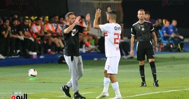 ناصر ماهر يسجل هدف التقدم للزمالك بعد استغلال خطأ دفاع دجلة في الدقيقة العاشرة