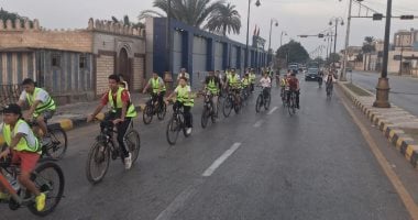 65 لاعباً ولاعبة يشاركون في التدريب الأسبوعي لمنطقة دراجات بني سويف بالصور
