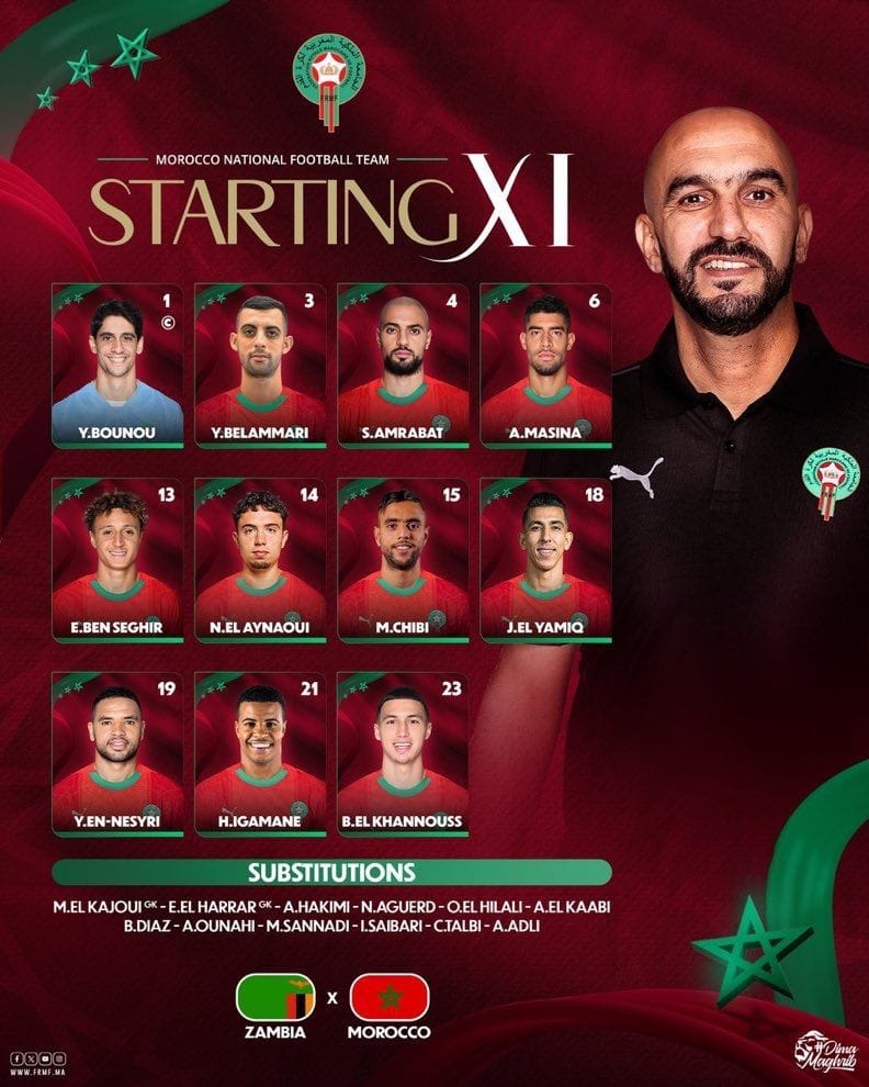 تشكيلة المنتخب المغربي تشكيلة المنتخب المغربي