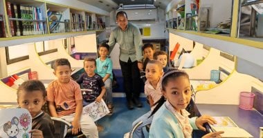 المكتبة المتنقلة بمكتبة مصر العامة تسهم في دعم أطفال القرى بمدينة إسنا