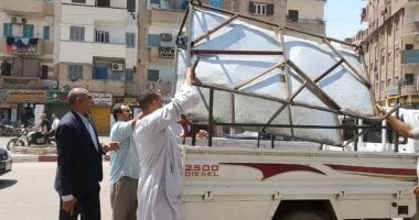 ضبط ومصادرة 105 إشغالات ومرافق في شوارع المخبز الآلي وأولاد نصير بمحافظة سوهاج